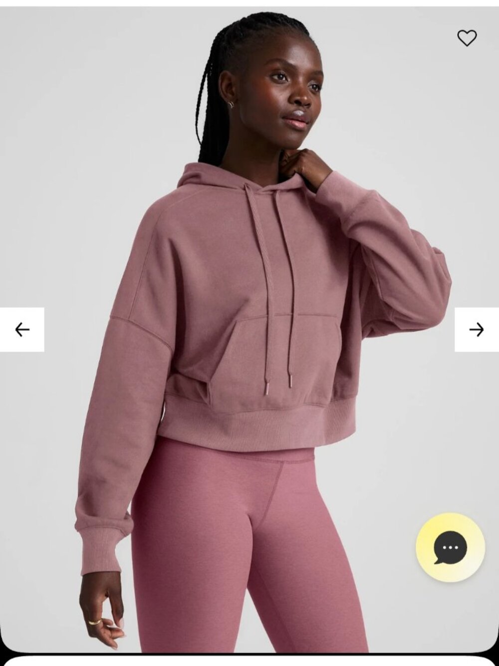 Beyond Yoga cropped Luxefleece hoodie